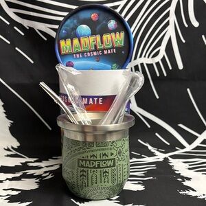 Madflow The Cosmic Mate Colorful UFO Canister Aztec Green Retired
